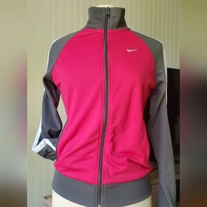 Nike Pink Grey Track Zip Jacket